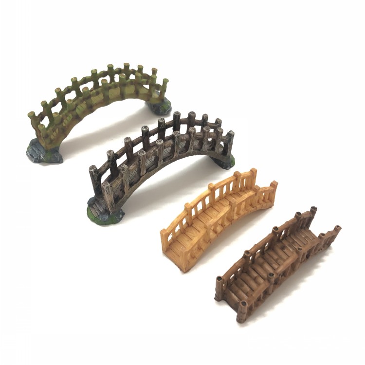 New fish tank decoration simulation trumpet bridge mini arch bridge resin landscaping suitable for office family fish tank use