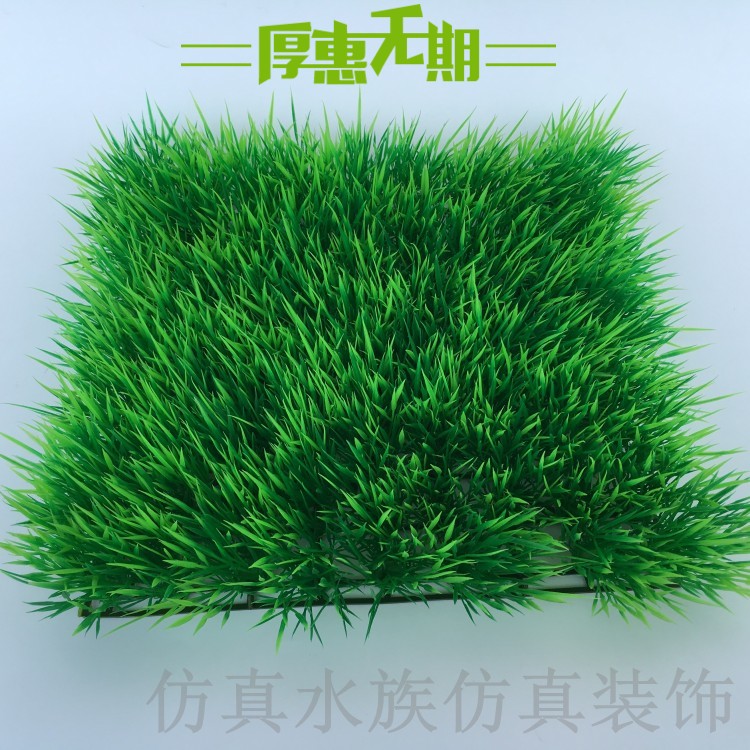 Fish tank landscaping soft and dense paved bottom green turf simulation aquarium decoration lawn supermarket background wall green