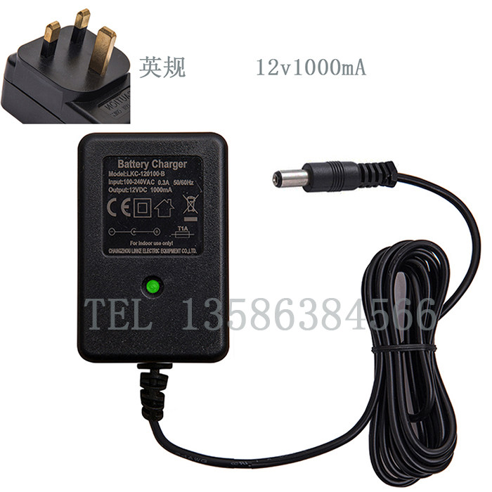 Запчасти для детского транспорта 圆孔通用遥控玩具车6v/12v充电器，美.英.澳.欧规的电池充电器 21st scooter