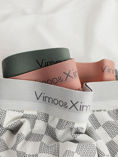 Japanese Ice Silk Men's Underwear, Pure Cotton, Thin, Breathable, Trendy, Personalized, Loose-Fitting, Large Size Boxer Shorts