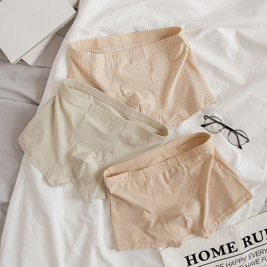 Japanese Men's Underwear Pure Cotton Comfortable Breathable Boxer Shorts 2024 New Style Youth Loose Large Size Boxer Briefs