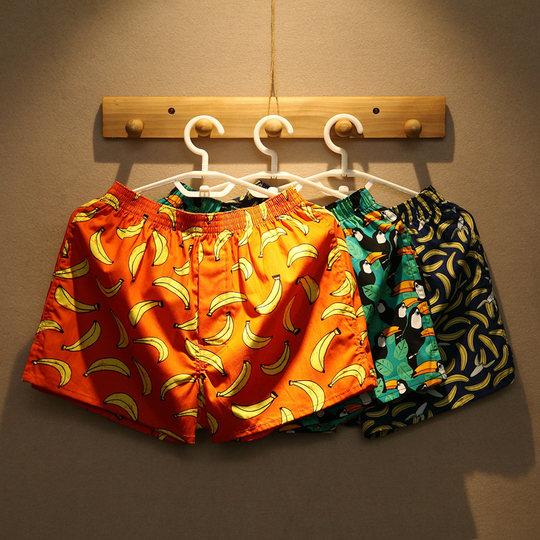 Japanese Men's Underwear, Pure Cotton, Antibacterial, Loose Fit, Boxer Shorts, Cartoon Style, Personalized Shorts, Breathable Sports Boxer Briefs, Trendy