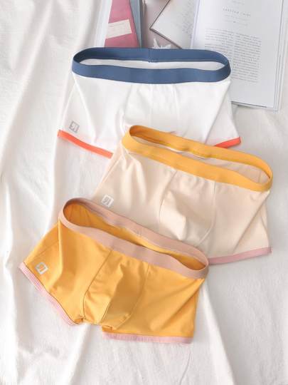 日系男士内裤纯棉四角裤舒适透气时尚印花短裤宽松大码运动平角裤