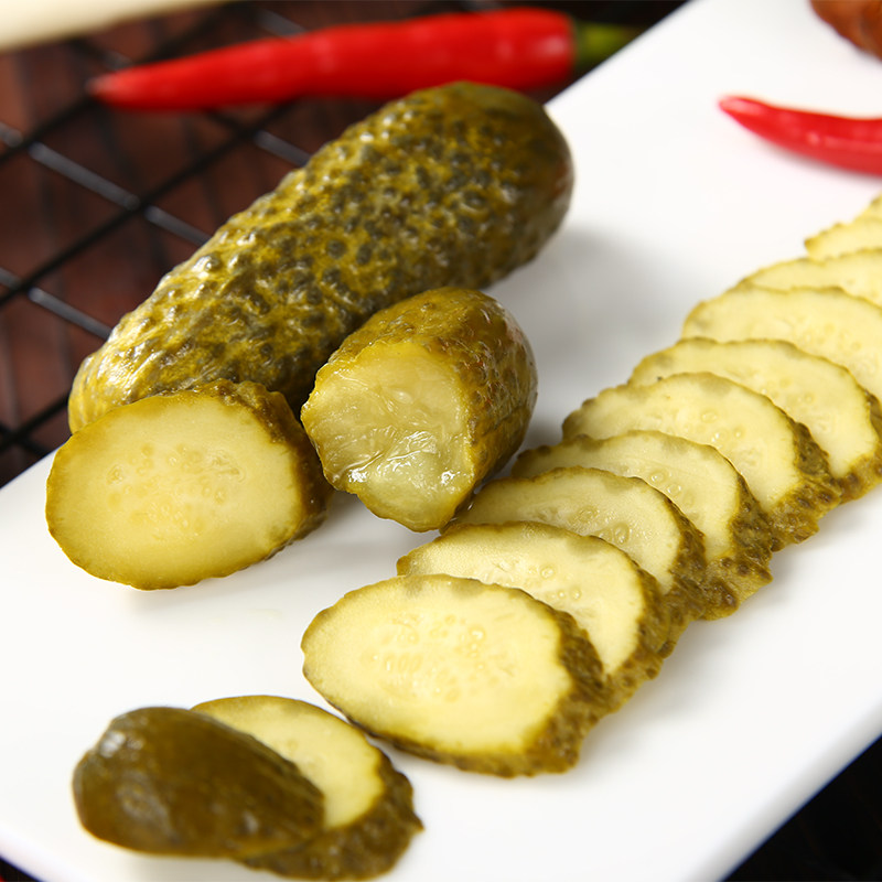 Russian flavored sour Cucumber Russian-style Green Melon Canned crisp roast Lower Wine Leftovers 500g New products