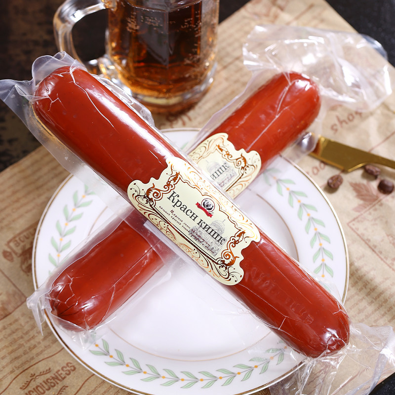Russian-style red sausage pure meat sausage children's sausage ham sausage vacuum-packed ready-to-eat appetizers 350g