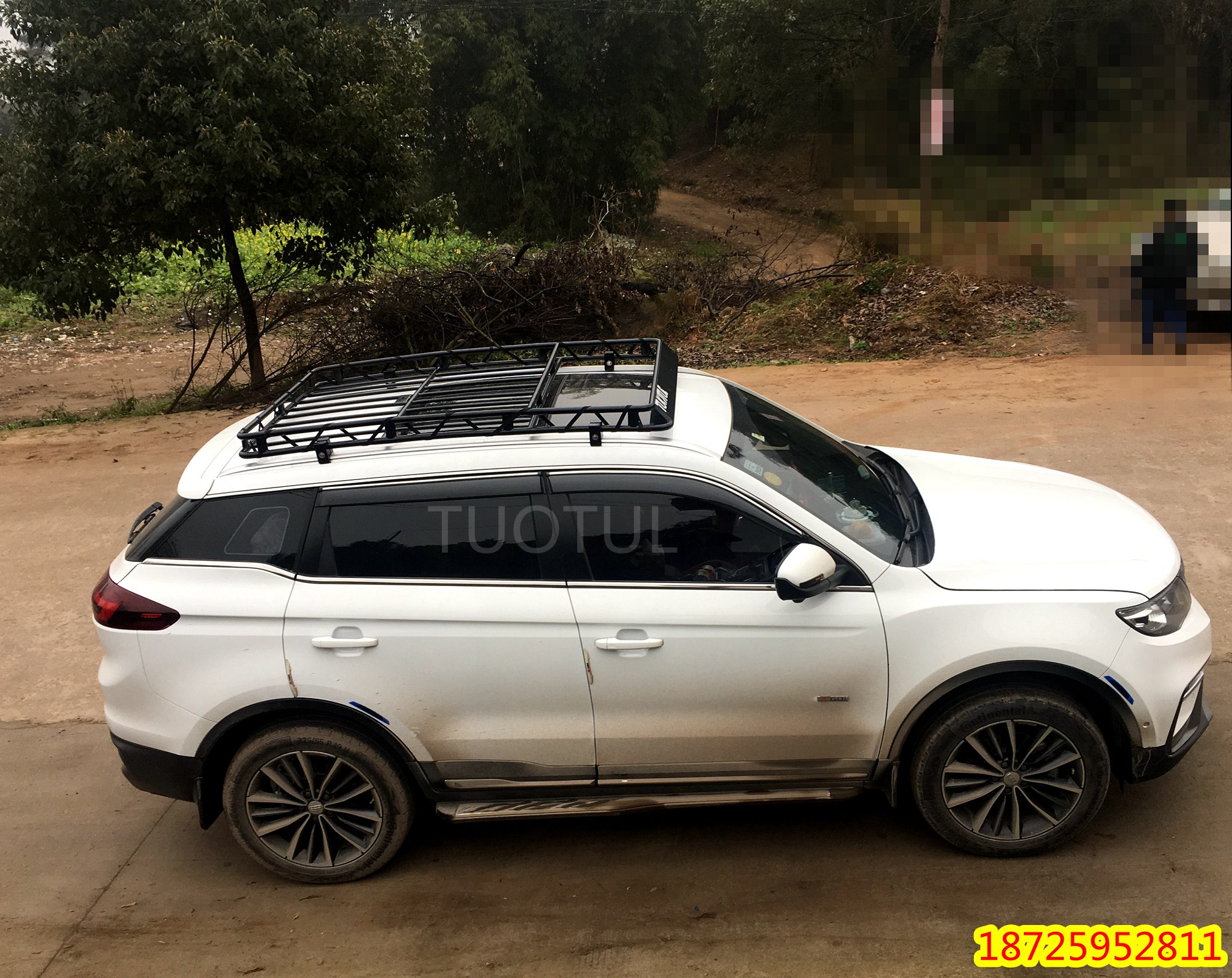 Geely Bo Yue đặc biệt thép không gỉ xe tải mái hành lý giá hành lý hộp dài tự lái thiết bị nhập cảnh - Roof Rack cốp nóc xe ô tô