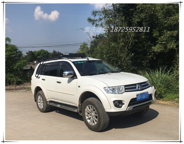 GAC Mitsubishi Pajero Jin Chang đặc biệt mái tải thép không gỉ hành lý khung hành lý giá tự lái xe vào thiết bị