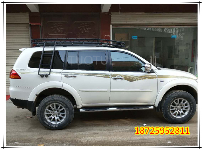 GAC Mitsubishi Pajero Jin Chang đặc biệt mái tải thép không gỉ hành lý khung hành lý giá tự lái xe vào thiết bị