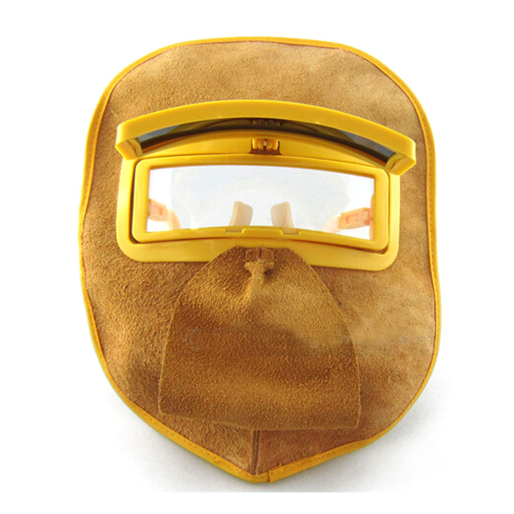 Welding Heat insulation Protection Eye Safety Leather Face Mask Welding