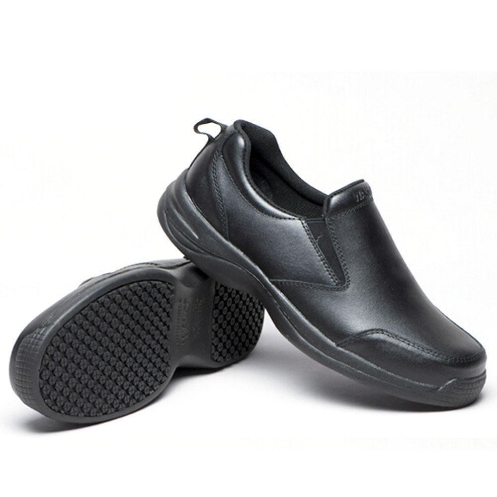 WAKO Mens Leather Chef Shoes Kitchen Nonslip Shoes Safety Shoes Oil