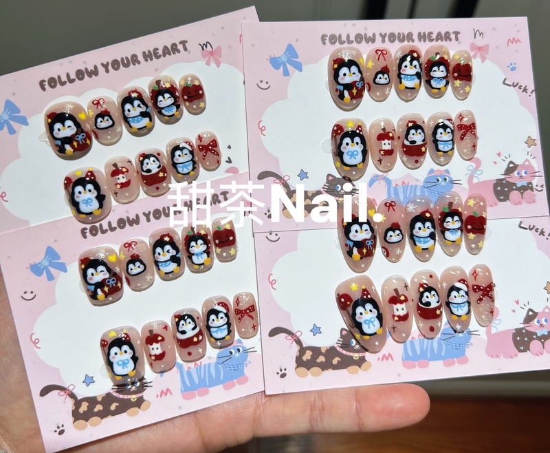 "Sweet Tea Handmade Nails" Cute and Adorable Little Penguins
