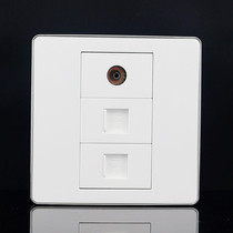Yinbian 86 computer TV panel 2 CAT6 Category 6 Gigabit network broadband TV cable TV sockets