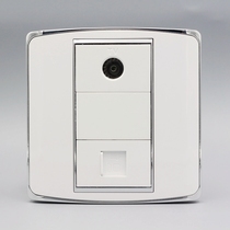 Type 86 computer TV socket panel 1 free network cable port plus 1 TV cable TV wall socket