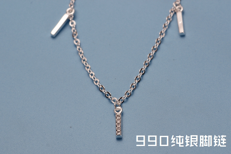 Vòng chân nữ sterling bạc 990 bạc nguyên chất phiên bản Hàn Quốc của cỏ bốn lá chuông sinh viên gợi cảm dành cho người lớn chuỗi mắt cá chân trang sức để gửi cho bạn gái vòng chân nhảy múa