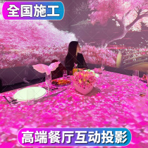  3d holographic interactive projection Virtual software project application 5d light and shadow show Three-dimensional restaurant Banquet hall Wedding