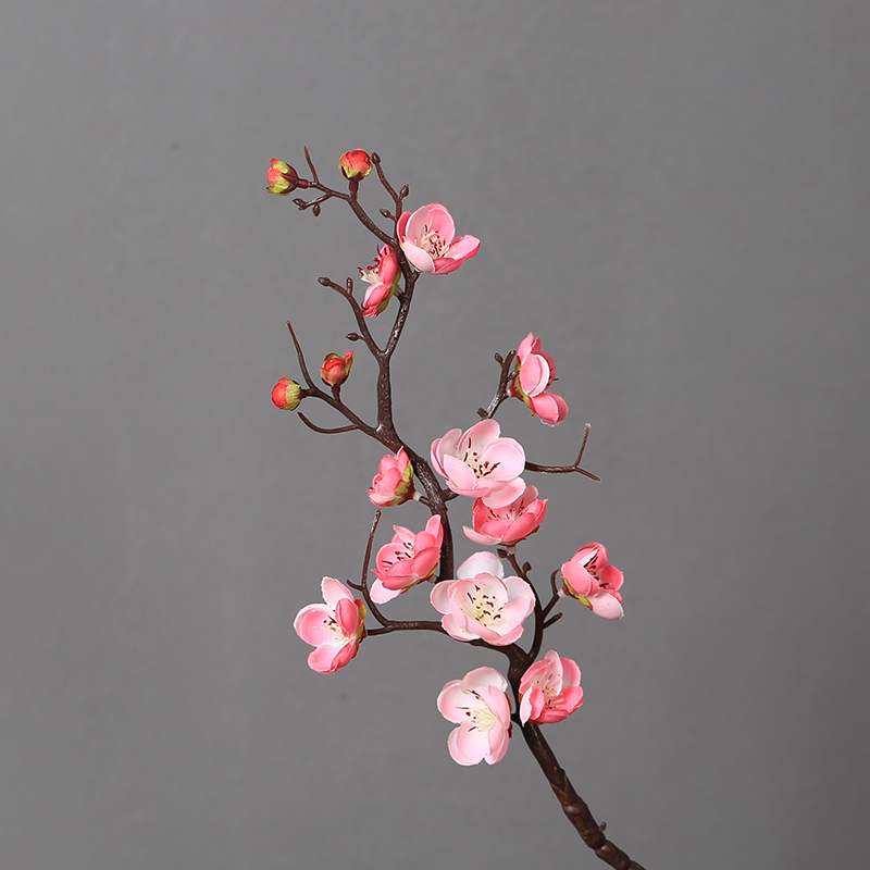 Chinese fake flower simulation flower Wax plum flower Living room decoration flower branches flower arrangement Table decoration Plum dried flower bouquet silk flower