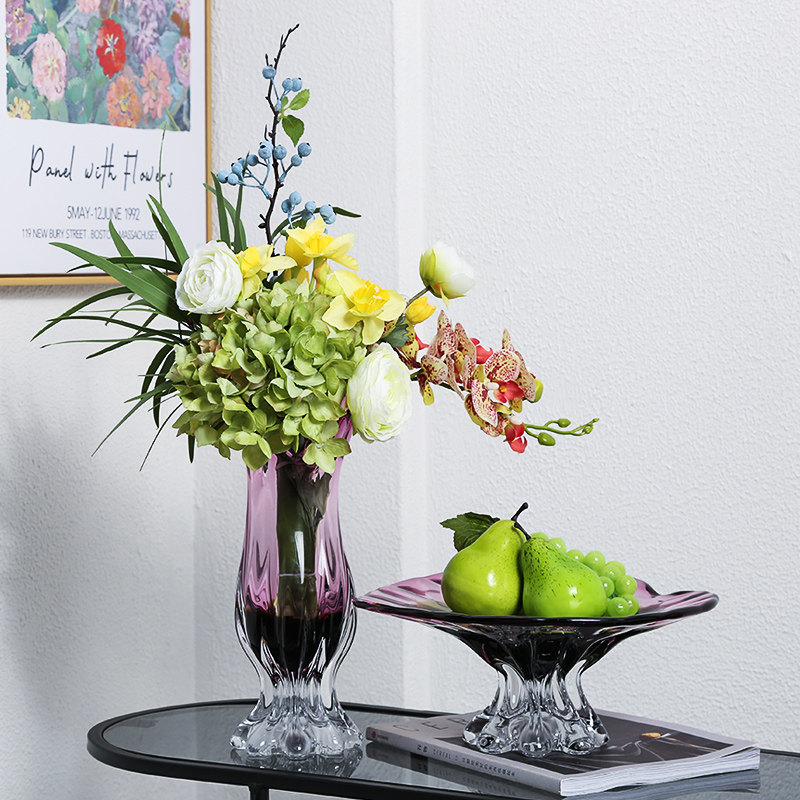 Застекленная градиентно-фиолетовая гидропонная ваза love fruit plate set decoration современный свет Изображение 1