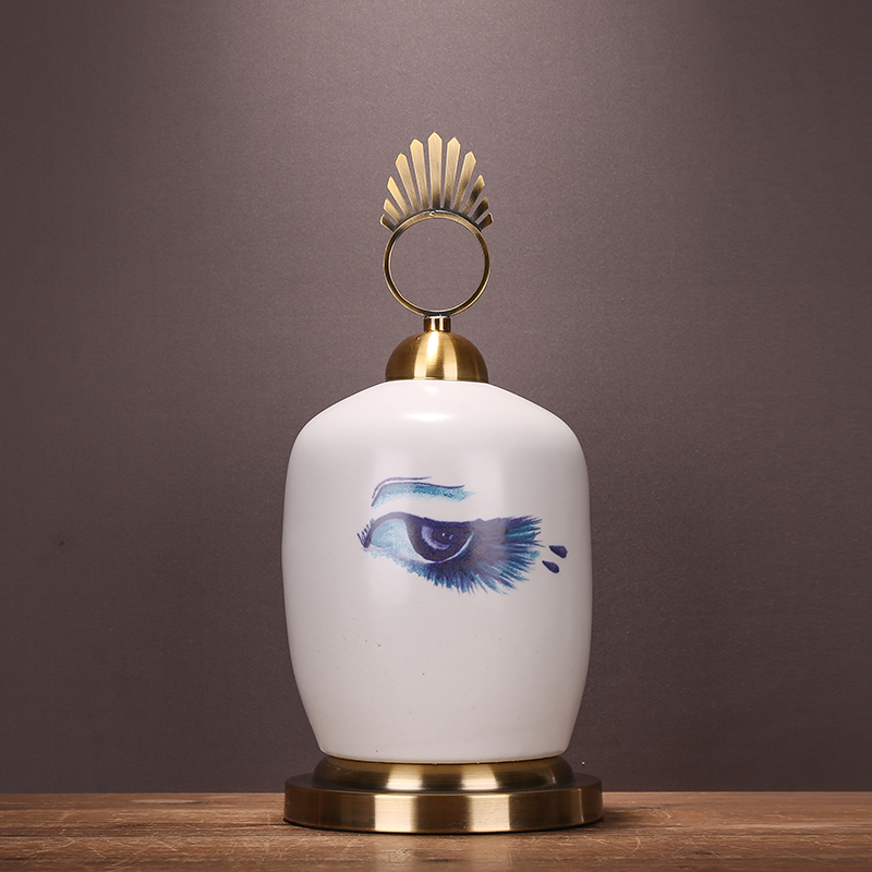 New Chinese Creative Ceramic Jar Pendulum home Accessories New Chinese Xuan Guan Furnishing Modern Prototype Board Room Soft Craft Gift Hem