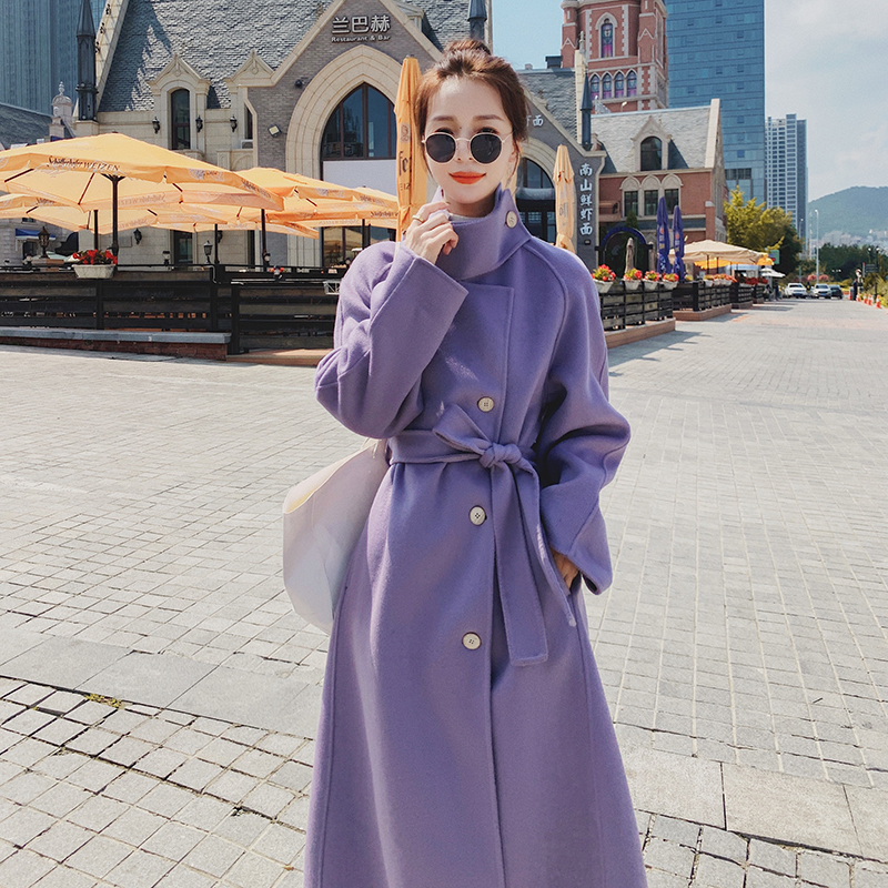 Lecea Alice Purple Mao Covegirl 2023 Winter New British Wind Clothes