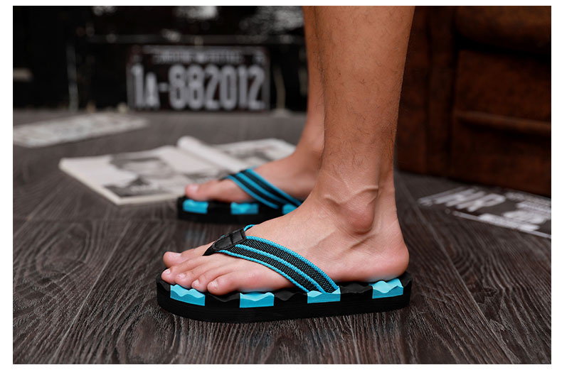 Dép nam mùa hè flip flops dép cá tính đáy mềm giày bãi biển của nam giới chân non-slip dép sinh viên clips kéo nam triều