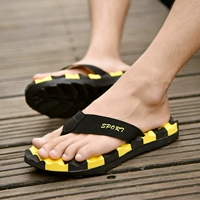 Flip- flops dép của nam giới dép mùa hè đáy dày không trượt giày bãi biển giản dị màu đen người giày giày cá tính pinch dép dép lê nam