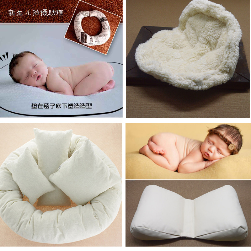 Child photography props newborn baby full moon 100 days photo photo assistant butterfly pillow oat ring U pillow