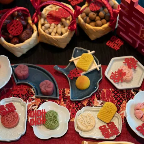 Креативная керамическая тарелка в стиле ретро в китайском стиле с листьями гинкго, тарелка с фруктами лотоса, тарелка с фруктами, домашняя кондитерская тарелка, реквизит для фотографий