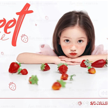 Childrens photography props simulation strawberry baby photo studio ornaments still Life photo decoration red cherry