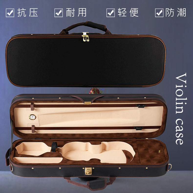 Violin case Light shoulder-back case 4 4-1 8 with lock with humidity meter Light shoulder-back 2 2Kg
