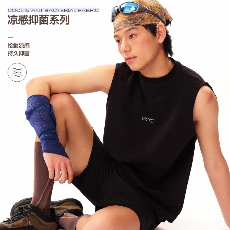 Soc Same Day Series Black Cooling Round Neck Loose Top Basic Summer Fitness Sports Sleeveless Vest Soc Same Day Series Black Cooling Round Neck Loose Top Basic Summer Fitness Sports Sleeveless Vest