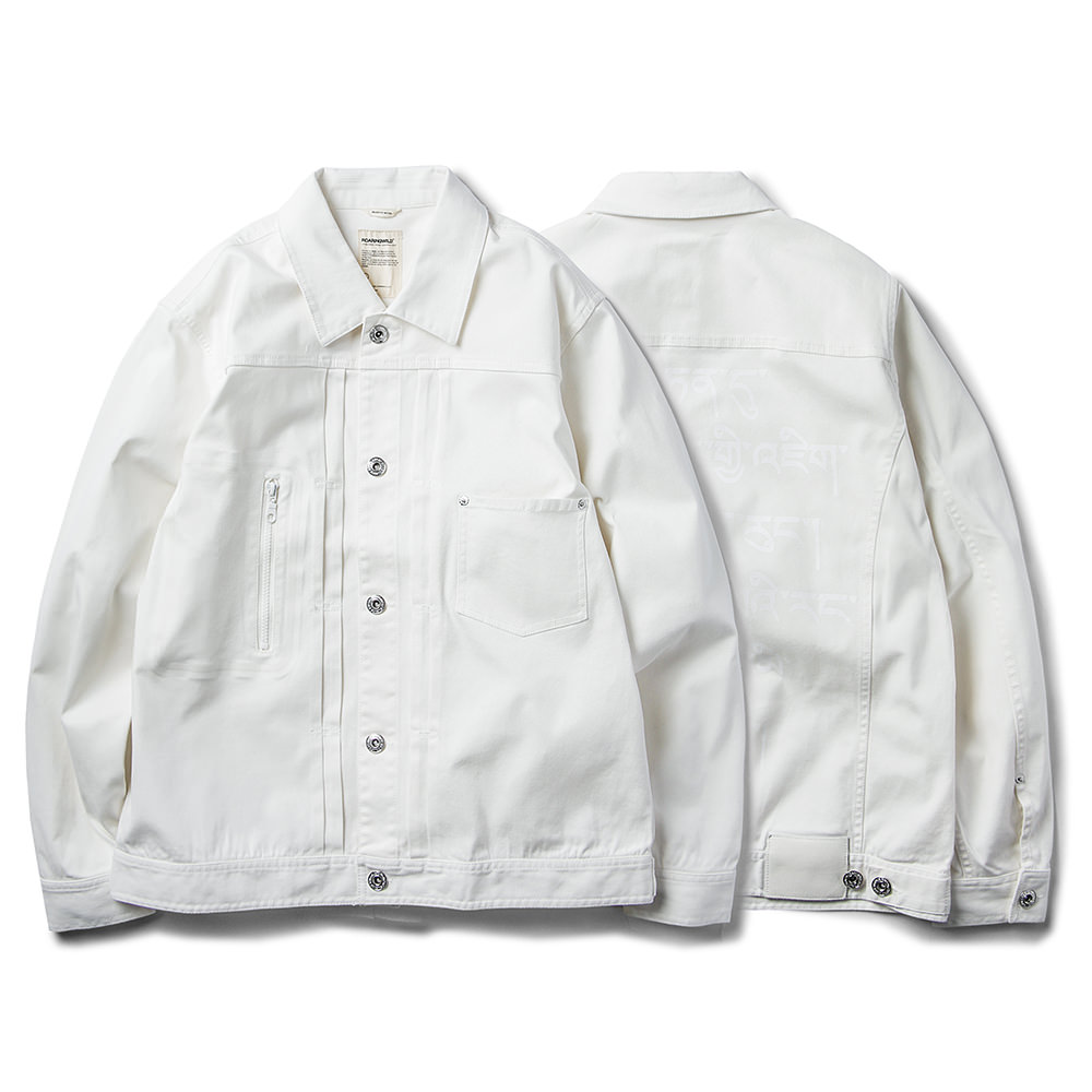 ROARINGWILD 16AW STOCKMAN / C-JKT 白色藏文印花工装夹克
