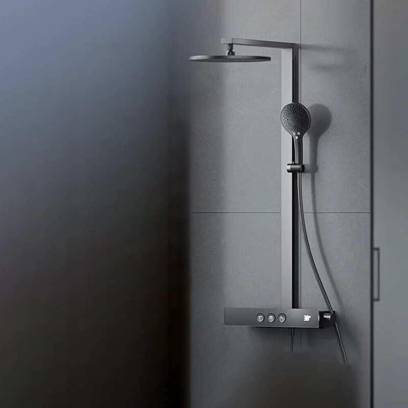 Kohler Thermostatic Digital Display Shower Faucet Bathroom Showerhead Large Storage Tray Button Large Overhead Spray Sh10 Rain God