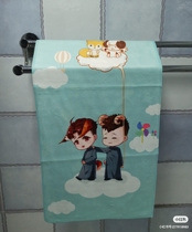 Tuantuan nine braid Zhang Yunlei Yang Jiulang custom cartoon Tutu Super fiber super absorbent skin-friendly towel Bath towel