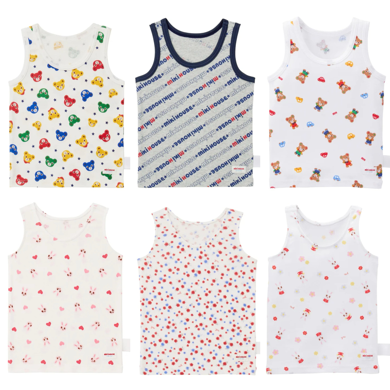 Mikihouse Japanese-Made Baby Antibacterial Breathable Vest 10-2411-575/2412-578 Mikihouse Japanese-Made Baby Antibacterial Breathable Vest 10-2411-575/2412-578