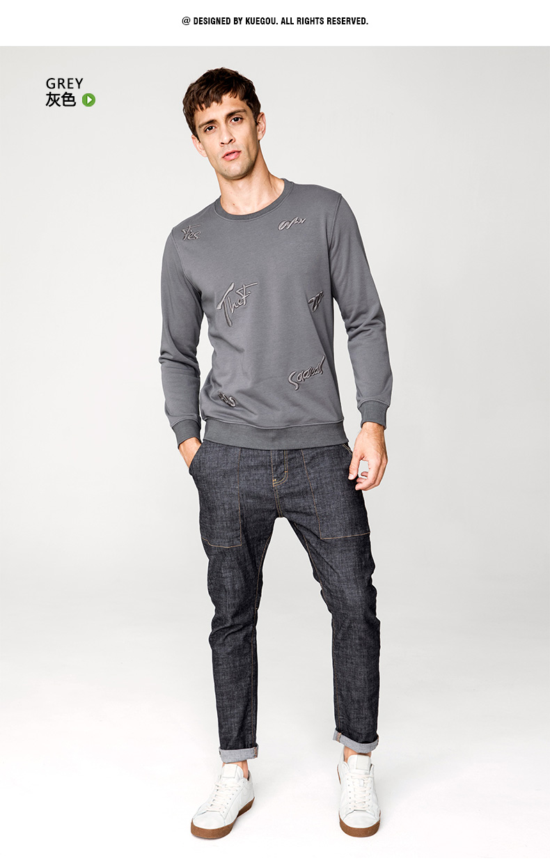 Sweatshirt homme KUEGOU    en Coton - Ref 3128038 Image 23