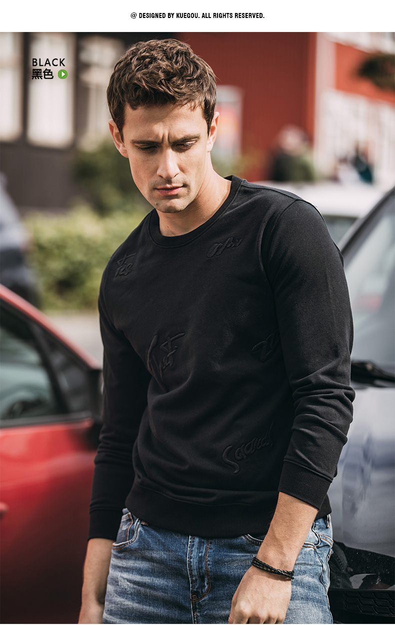 Sweatshirt homme KUEGOU    en Coton - Ref 3128038 Image 19