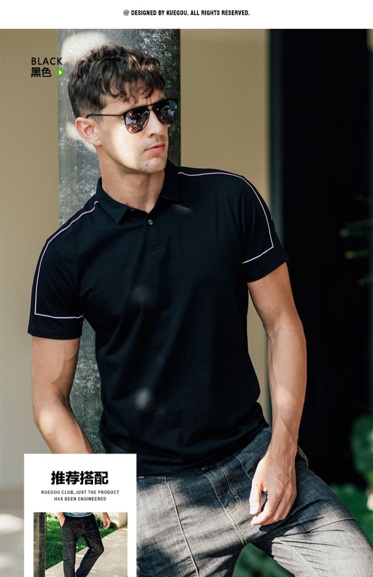 Mua quần áo mát mẻ Mùa hè mới cho nam Áo sơ mi ngắn tay Áo sơ mi thời trang Áo thun mỏng Áo thun nam Polo áo thun nam có cổ lacoste