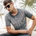 [Giải phóng mặt bằng] 2018 hè mới quần áo nam retro giặt cotton cũ cổ tròn áo thun ngắn tay nam 740 Áo phông nam hàng hiệu Áo phông ngắn