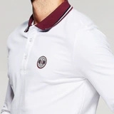 Модный лонгслив, футболка polo, облегающий крой, осенний