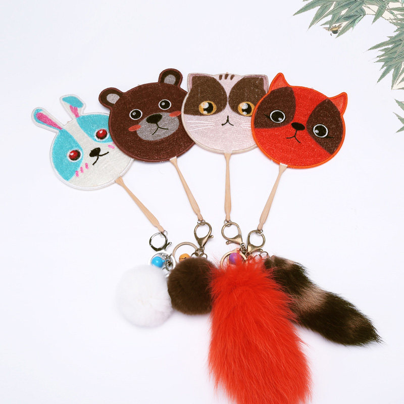 Original innovative cute cartoon shape embroidery fan accessories fan fan gift gift