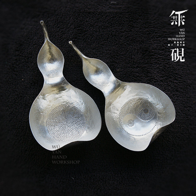 Wuyan pure handmade sterling silver tea filter tea leak s999 silver tea filter tea ceremony accessories gourd tea filter