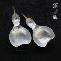 Inkstone pure handmade pure silver tea filter tea leak s999 silver tea filter tea ceremony accessories gourd tea filter