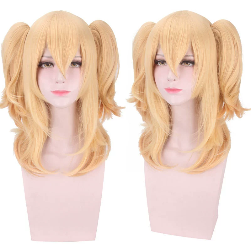 Citrus cam quýt thơm màu xanh bưởi gốc đôi tóc giả cosplay - Cosplay