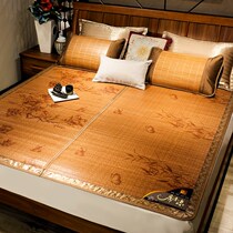 Foldable mat bamboo mat 1 8m bed 1 carbonized bamboo fiber double-sided mat 1 5 m 2 Ice Silk 5 cool bamboo mat 8