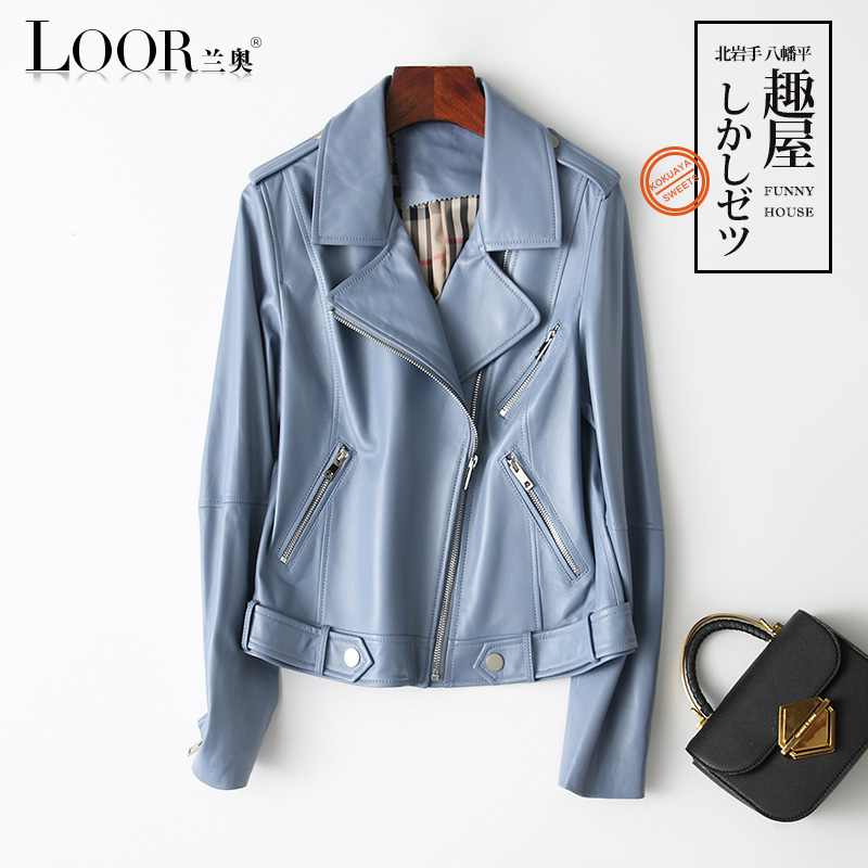 Lano 2020 mùa xuân mới Hàn Quốc phiên bản của da da loose-fitting áo da thời trang ngắn triều phụ nữ áo khoác của