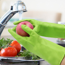 Two Double Loaded Spring Snow Housework Gloves Food Grade Oil Resistant And Abrasion Resistant Housework Laundry Brush Bowl of Rene Latex cleaning
