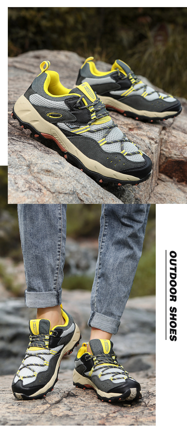 Outdoor men's spring and summer genuine leather waterproof, anti slip, wear-resistant hiking mountain sports shoes 3168 with 20_voghion.com