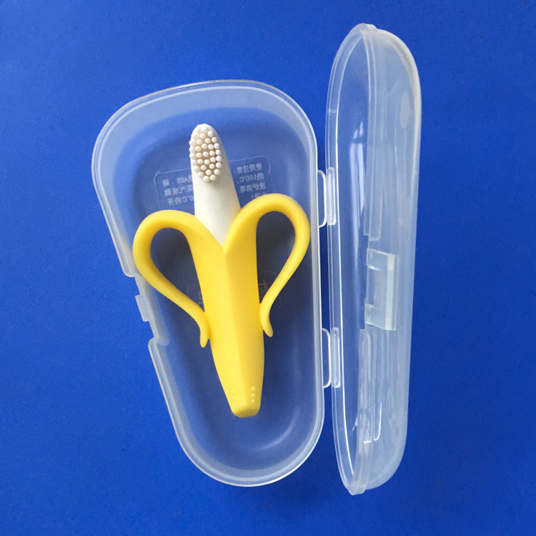 Baby banana tooth retainer storage box Moisture-proof and dust-proof hygiene box Baby pacifier bite bag Tooth retainer storage box