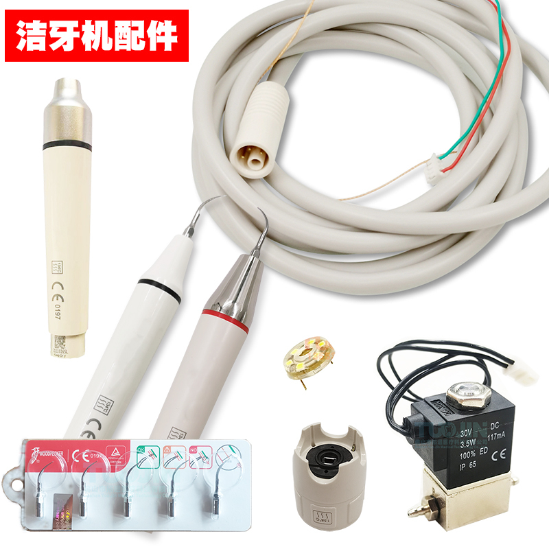 Dental Ultrasonic Scaler Accessories, Oral Cleaning Machine Tail Cord, Handle, Working Tip, Wrench, Compatible with Birdhouse
