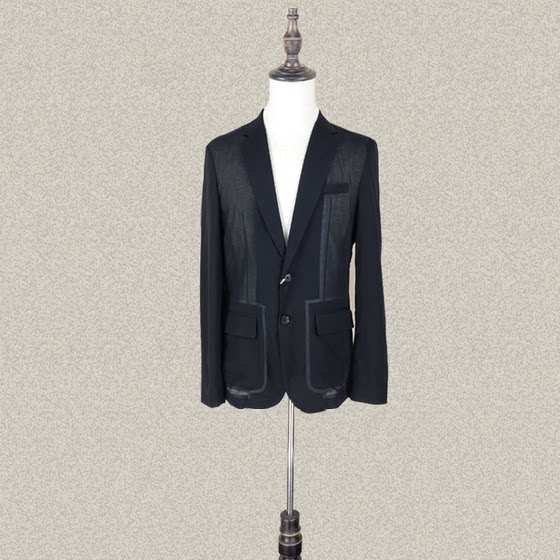 
Jie A jie*r authentic men's clothing suit collar two-pin spring and autumn cotton thin coat top JS50302